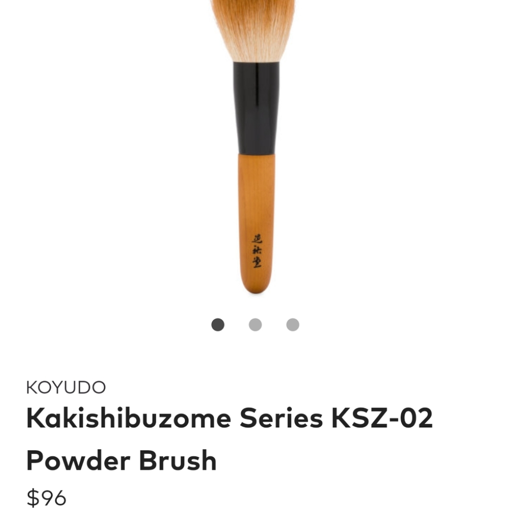 Koyudo Kakishibuzome cheek Brush with Wooden Handle